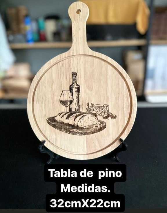 Tabla para cocina de Pino Personalizada