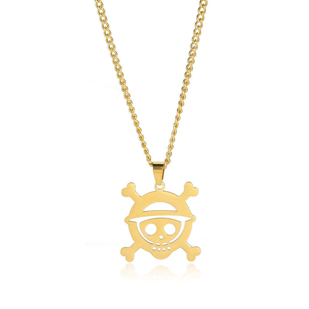 Colgante de Acero Inoxidable One Piece - Emblema del Sombrero de Paja